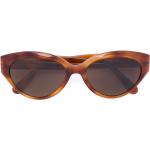 Jean Louis Scherrer Pre-Owned turtled chunky sunglasses - Marron