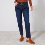 Jeans larges bleus en coton stretch Taille XL look fashion pour femme en promo 