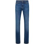 Jeans droits de créateur HUGO BOSS BOSS bleues foncé en coton bio éco-responsable stretch W31 L32 pour homme 