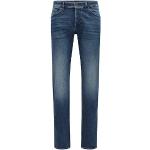 Jeans droits de créateur HUGO BOSS BOSS bleues foncé bio éco-responsable stretch look casual pour homme 