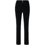 Jeans droits de créateur HUGO BOSS BOSS noirs en velours stretch pour femme 