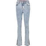 Jeans droits turquoise en coton stretch Taille 3 XL W28 L32 pour femme 