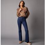Jeans flare bleus en coton bruts stretch Taille XL look fashion pour femme en promo 