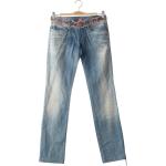 Jeans droits de créateur HUGO BOSS BOSS bleus délavés Taille XXS W27 L34 pour femme en promo 