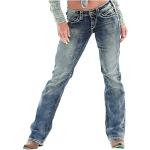 Jeans taille basse bleues foncé stretch Taille L plus size look fashion pour femme 