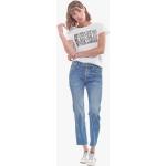 Jeans droits Le Temps des Cerises bleus en toile stretch Taille 3 XL pour femme 