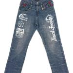 Jeans imprimés en coton Pays look Punk 