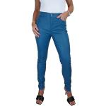 Jeans droits Ice bleus en cuir synthétique stretch Taille L look fashion pour femme 