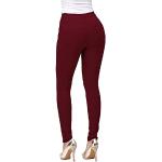 Jeans droits rouge bordeaux Taille XL look fashion pour femme 