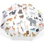 Parapluies pliants gris imprimé carte du monde 