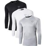 jeansian Homme 3 Packs UPF 50+ UV Sun Protection Outdoor Sports Long Sleeve Slim T-Shirt LA245 PackC L