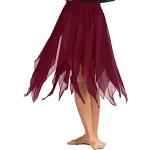 Tenues de danse orientale rouges en mousseline Tailles uniques look fashion pour femme 