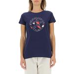 JEEP J Woman T-Shirt Star Botanical Print J22W, Deep Blue, X-Small Femme