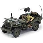 Jeep Willys Cararama 1/43 avec pilote et mitraille
