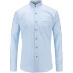 Chemises oxford bleues lavable en machine à manches longues Taille 3 XL look fashion pour homme en promo 