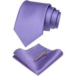 Cravates de mariage violet lavande à motif fleurs Taille M look fashion pour homme 