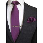 Cravates en soie violettes Taille M look fashion pour homme 