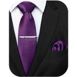 Cravates de mariage violettes à effet froissé Taille M look fashion pour homme 