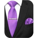 Cravates de mariage violet clair à effet froissé Taille M look fashion pour homme 