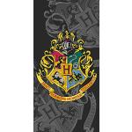 Serviettes noires en coton Harry Potter Poudlard 70x140 