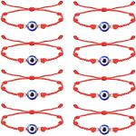 Bracelets porte-bonheurs rouges en lot de 8 orientaux pour enfant 