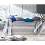 Couvre-lits Becquet gris à rayures en coton à motif voitures bord de mer en solde 