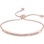 Bracelets coeur pour la fête des mères roses en argent à strass 18 carats classiques pour femme en promo 