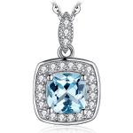 JewelryPalace 1.2ct Halo Coussin Pendentif Naturel