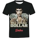 JFLY Scarface T-Shirt Film Tony Montana Imprimé 3D
