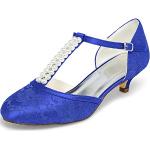 Escarpins bleus en dentelle Pointure 40 look fashion pour femme 
