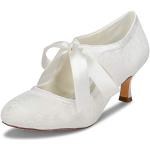 Escarpins de mariage blanc d'ivoire pour pieds larges Pointure 36 look fashion pour femme 