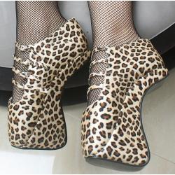 JIALUOWEI 18CM chaussures à talons hauts chaussures de ballet léopard sexy escarpins Feitsh