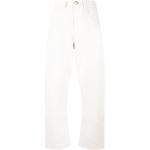 Jeans taille haute de créateur Jil Sander blanc d'ivoire W32 L34 pour femme en promo 
