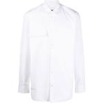 Chemises de créateur Jil Sander blanches à manches longues à manches longues classiques pour homme en promo 