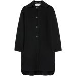 Manteaux en laine de créateur Jil Sander noirs en viscose à manches longues Taille XXS pour femme 