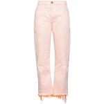 Pantalons taille haute de créateur Jil Sander roses en coton délavés pour femme 