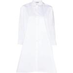Robes de créateur Jil Sander blanches à manches longues bio éco-responsable à manches longues classiques pour femme 