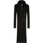 Robes en laine de créateur Jil Sander noires à capuche mi-longues à manches longues classiques pour femme 