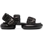 Sandales à brides de créateur Jil Sander noires à bouts ouverts Pointure 38 pour femme 