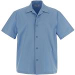 Chemises de créateur Jil Sander bleues à manches courtes à manches courtes Taille XL pour homme 
