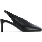 Escarpins de créateur Jil Sander noirs en cuir à bouts carrés Pointure 41 pour femme 