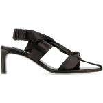 Sandales à talons de créateur Jil Sander noires en cuir Pointure 38 look fashion pour femme 