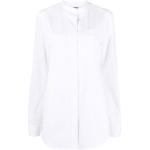 Chemises de créateur Jil Sander blanches sans col à manches longues pour femme en promo 