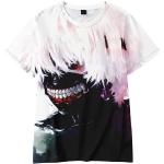 T-shirts à manches courtes Tokyo Ghoul à manches courtes look asiatique pour homme 