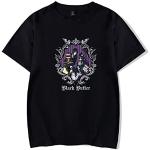 jiminhope Black Butler t-Shirt Unisexe Anime drôle imprimé Sweat à Manches Courtes Hauts décontractés Sebastian·Michaelis Anime Cosplay