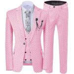 Pantalons de costume de mariage roses Taille XXL look casual pour homme 
