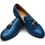 Mocassins bleus en velours en cuir Pointure 40 classiques pour homme 