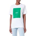 JJXX Jxamber SS Relaxed Tee Noos T-Shirt, Bright White/Print:Jolly Green Square, XS Femme
