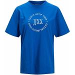 JJXX Jxbea SS Relaxed Vint Tee Noos T-Shirt, Blue Iolite/Detail:Bright White Print Cali 7, S Femme