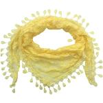 Foulards triangle de mariage jaunes en dentelle Tailles uniques look fashion pour femme 